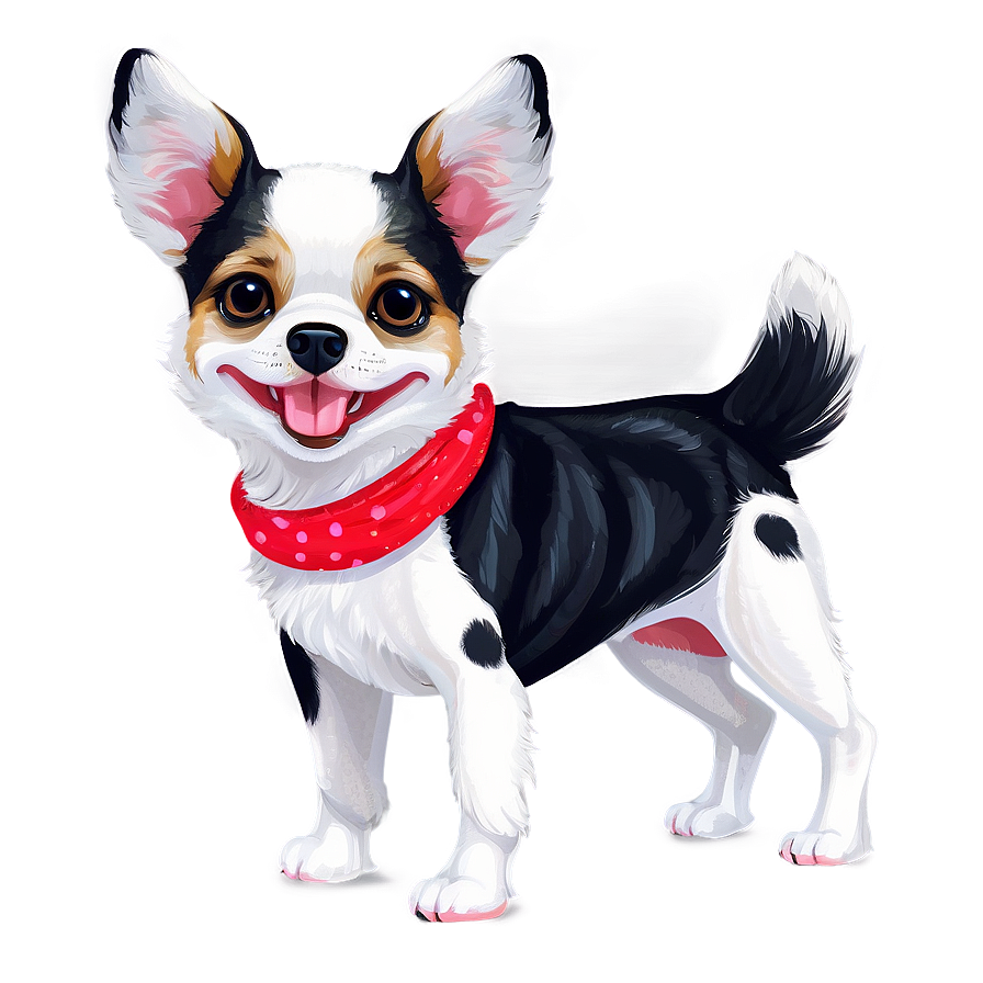 Adorable Small Dog Illustration Png Rvf