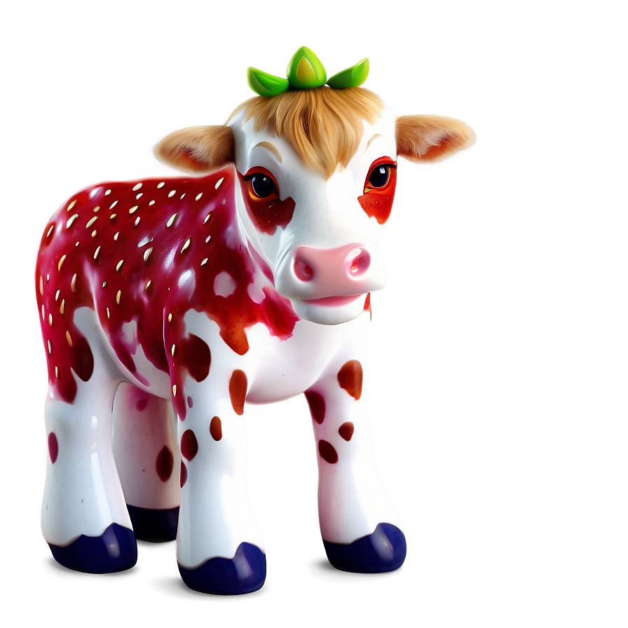 Adorable Strawberry Cow Clipart Png Ovf26