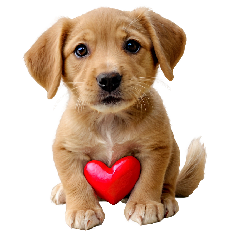 Adorable Valentine's Day Puppy Love Png Dta25