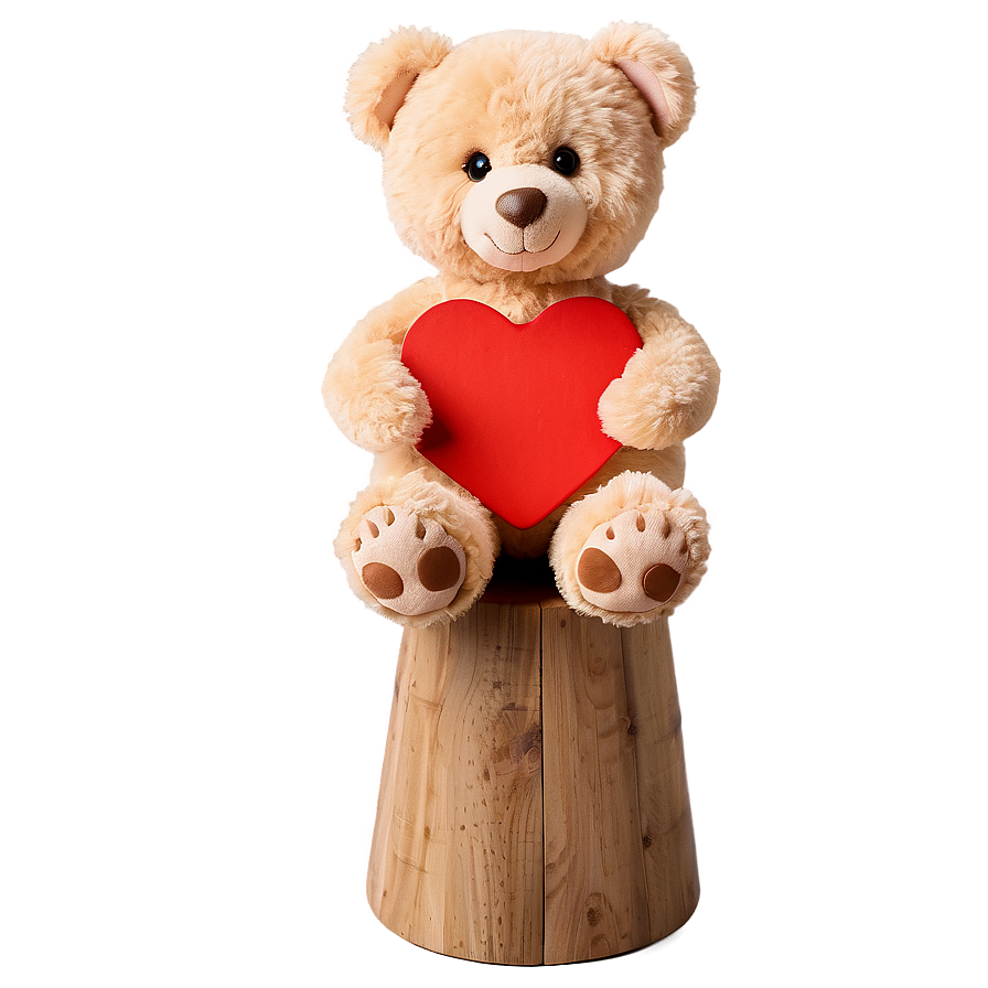 Adorable Valentine's Day Teddy Bear Png Reu74