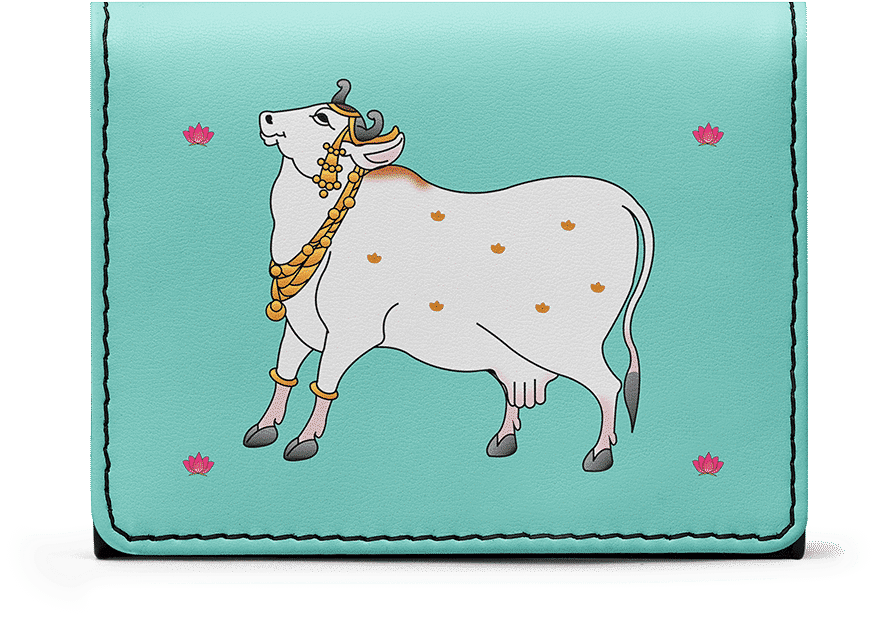 Adorned Dairy Cow Illustration