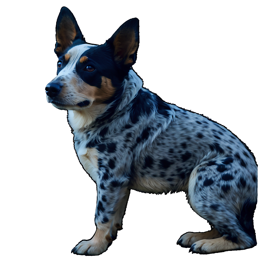 Adult Blue Heeler Portrait Png Pro79