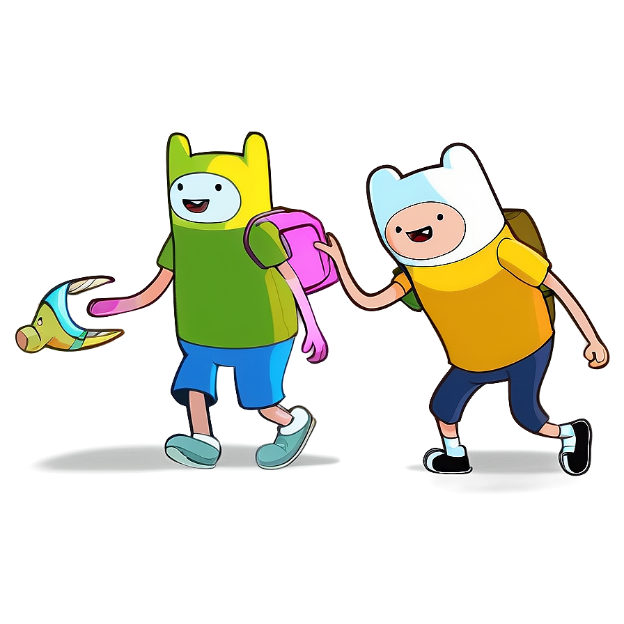 Adventure Time Kids Playing Png 73