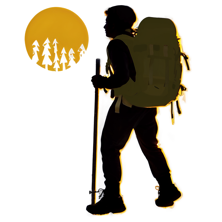 Adventurous Hiker Silhouette Png Lvy8