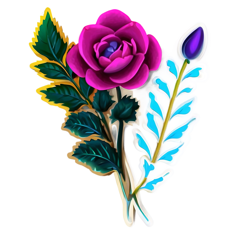 Aesthetic Flower Sticker Png 06272024