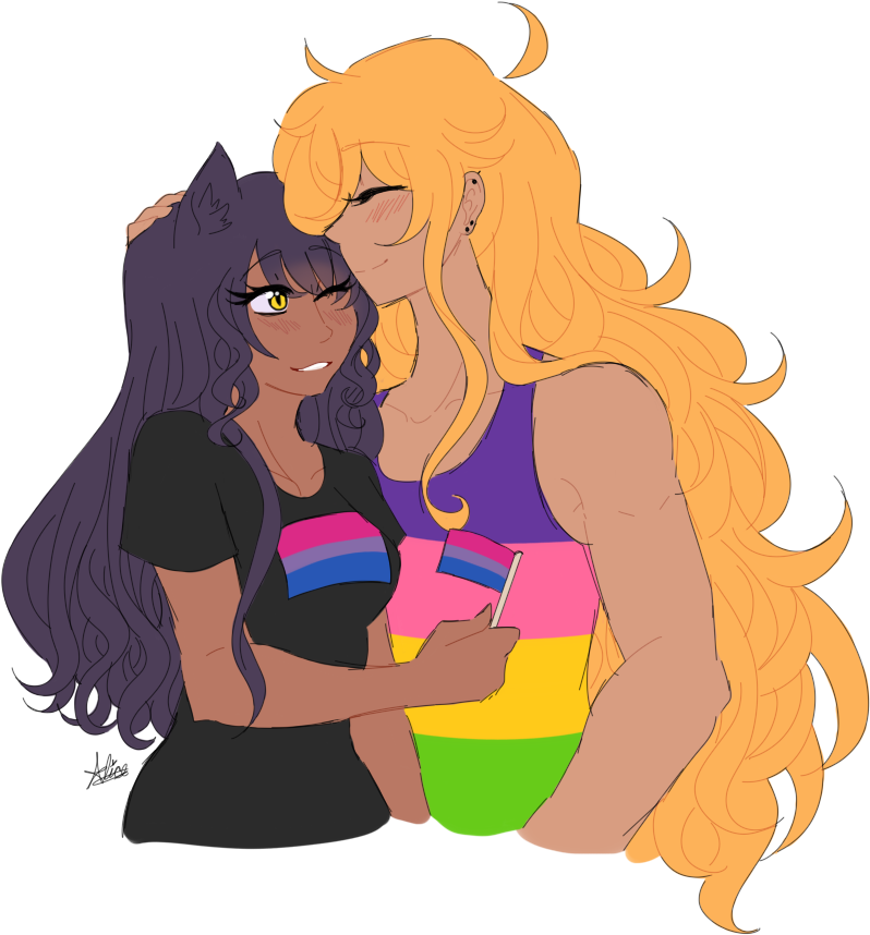 Affectionate Couple Lesbian Pride