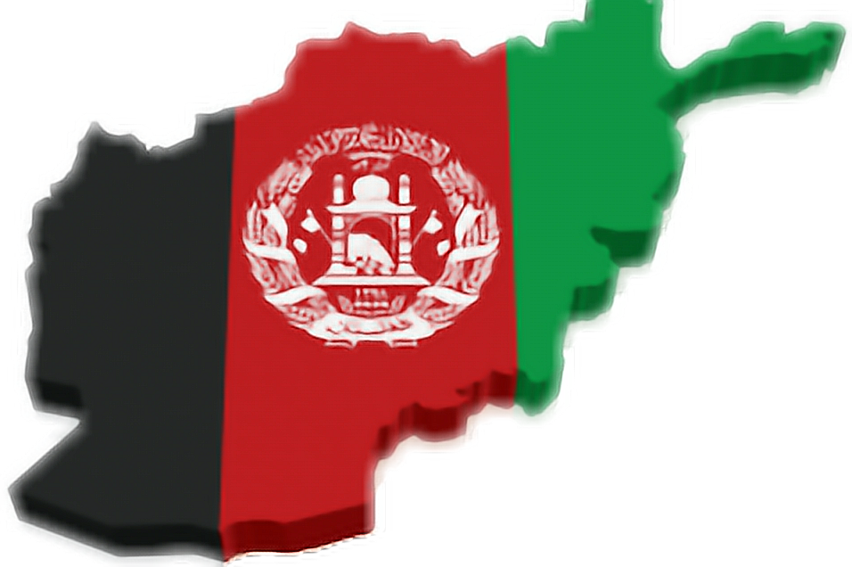 Afghanistan Mapwith Flag