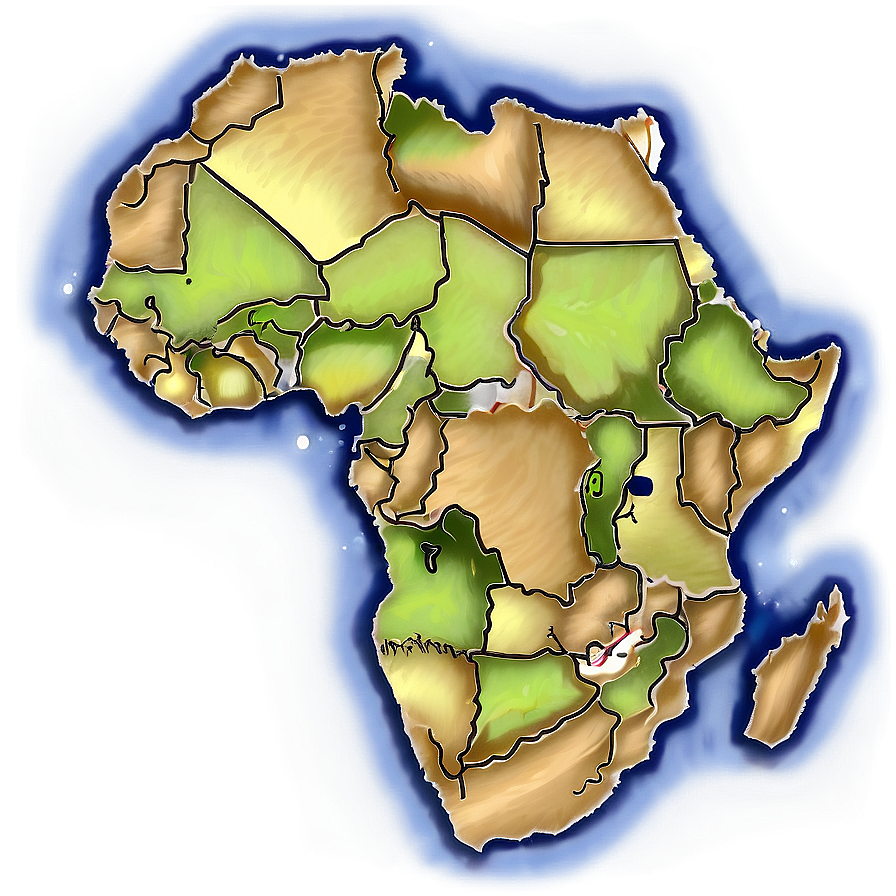 Africa Map Outline With Countries Png 06272024