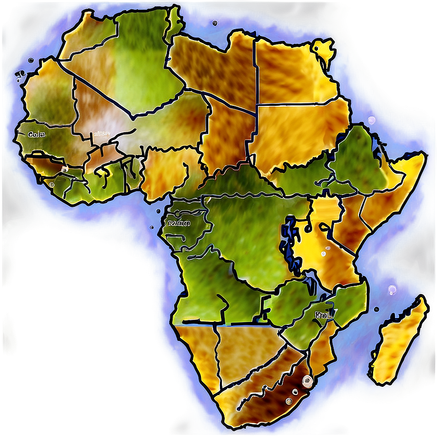 Africa Map With National Parks Png 06272024