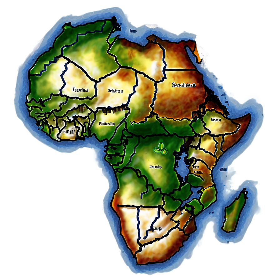 Africa Map With Natural Resources Png Pwa15