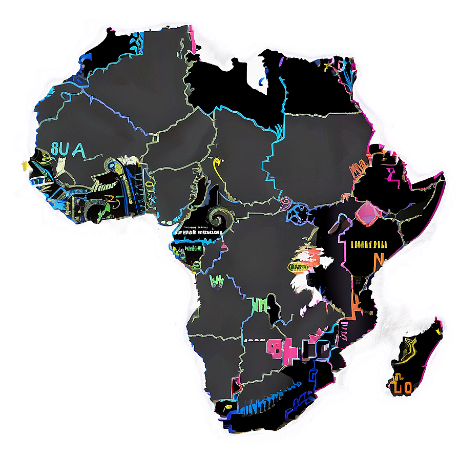 Africa Outline With Capitals Png 53