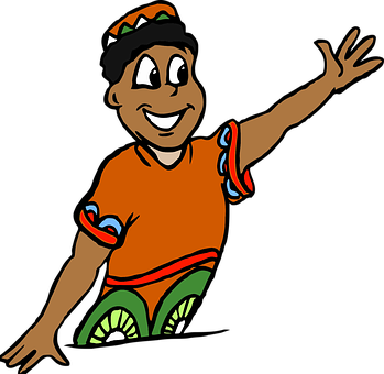 African Animated Character Greeting