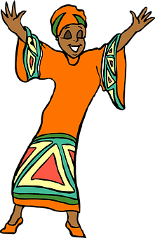 African Dance Celebration Cartoon