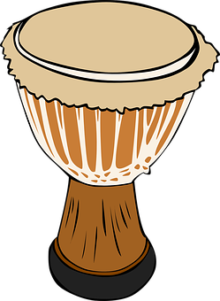 African Djembe Drum Illustration