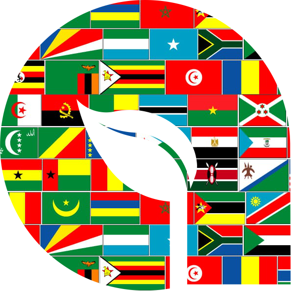 African Flags Mosaic Peace Symbol