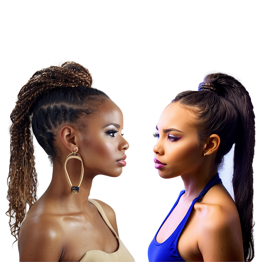 Afro Ponytail Style Png Ufx45