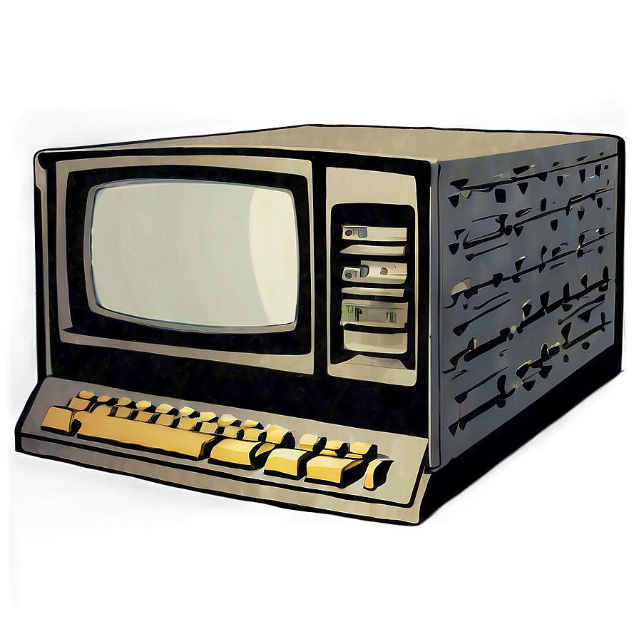 Aged Computer Illustration Png Bho