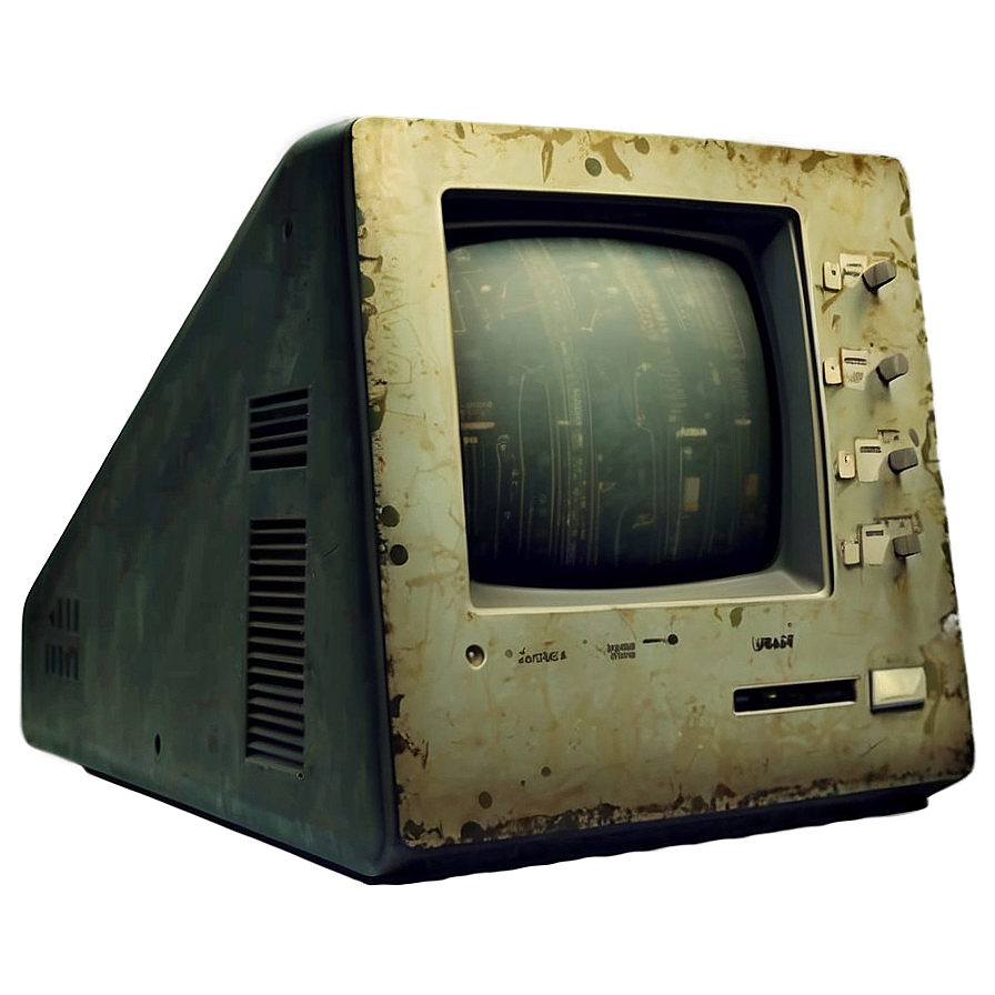 Aged Computer Illustration Png Opm9