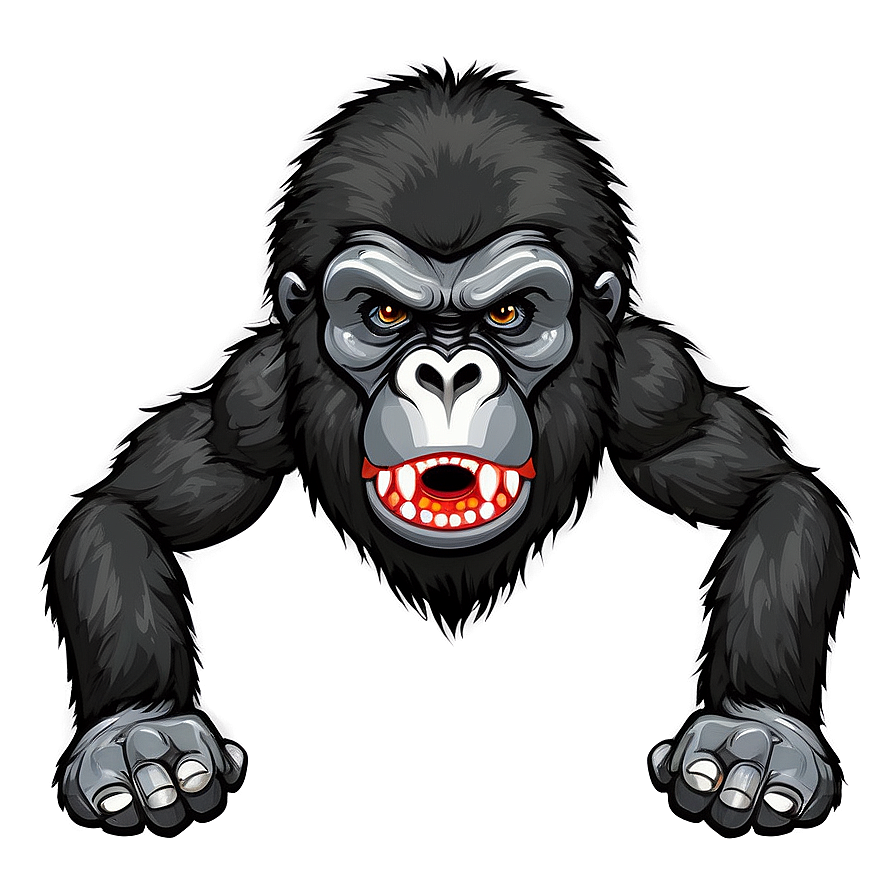 Aggressive Gorilla Mascot Png Osv