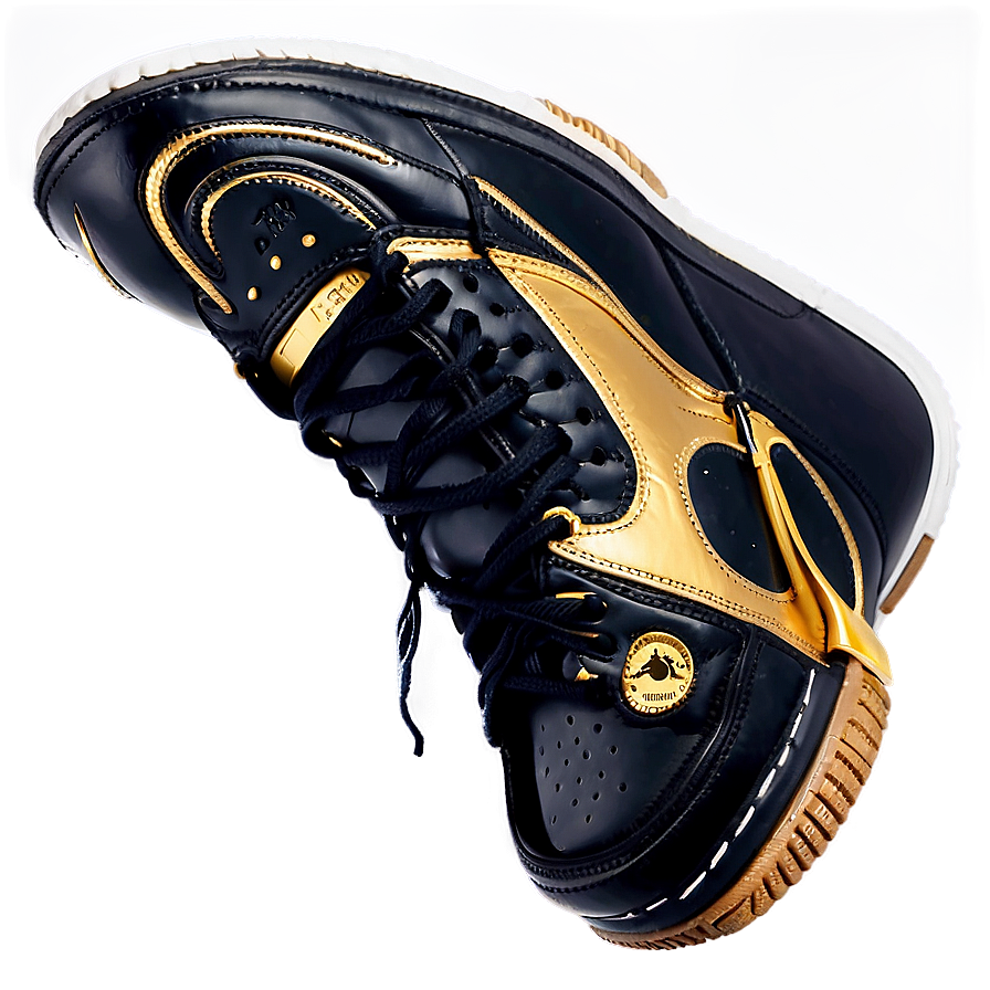 Air Jordan 1 Gold And Black Png 06202024