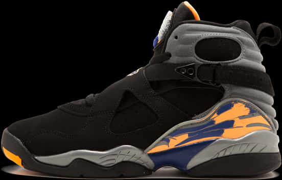 Air Jordan Sneaker Black Orange Blue