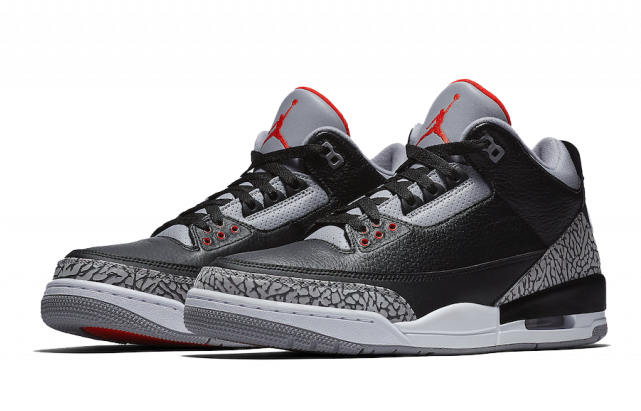Air Jordan3 Retro Black Cement Sneakers