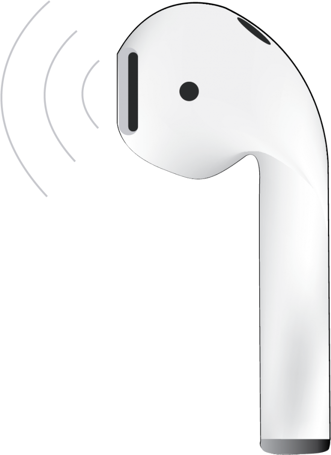 Air Pod Sound Waves Illustration