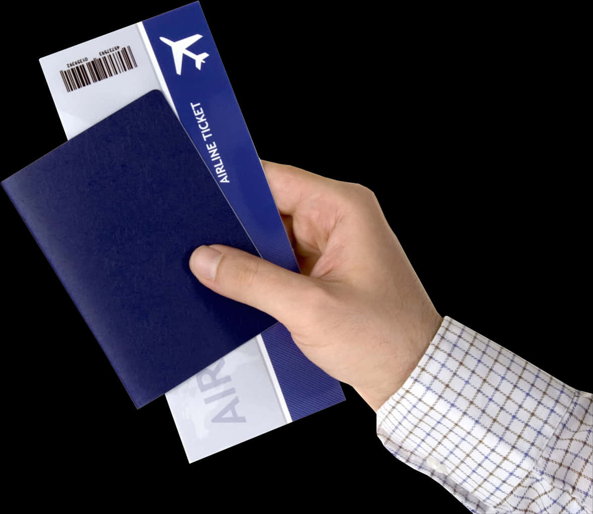 Airline Ticketand Passportin Hand
