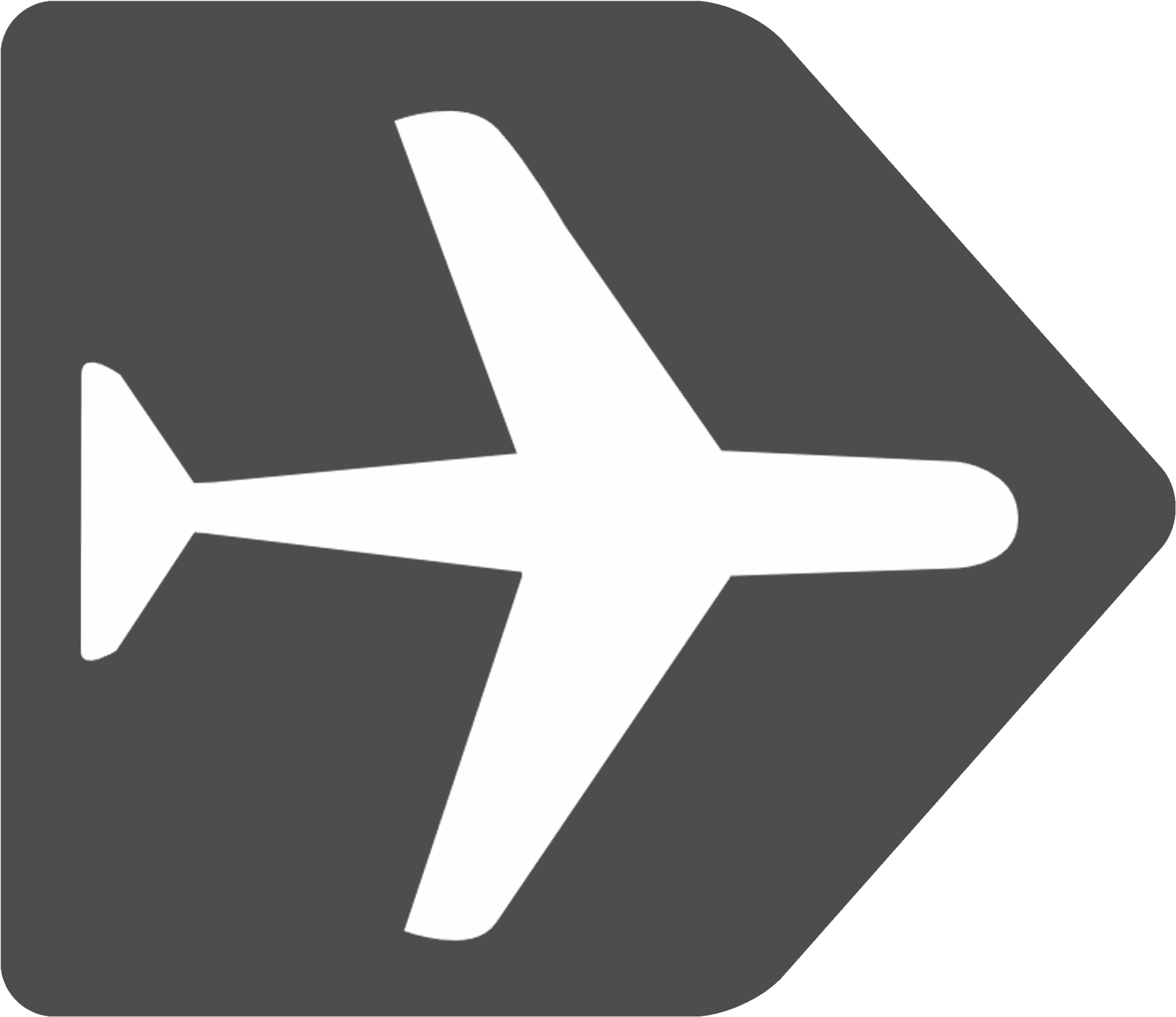 Airplane Icon Simple Graphic