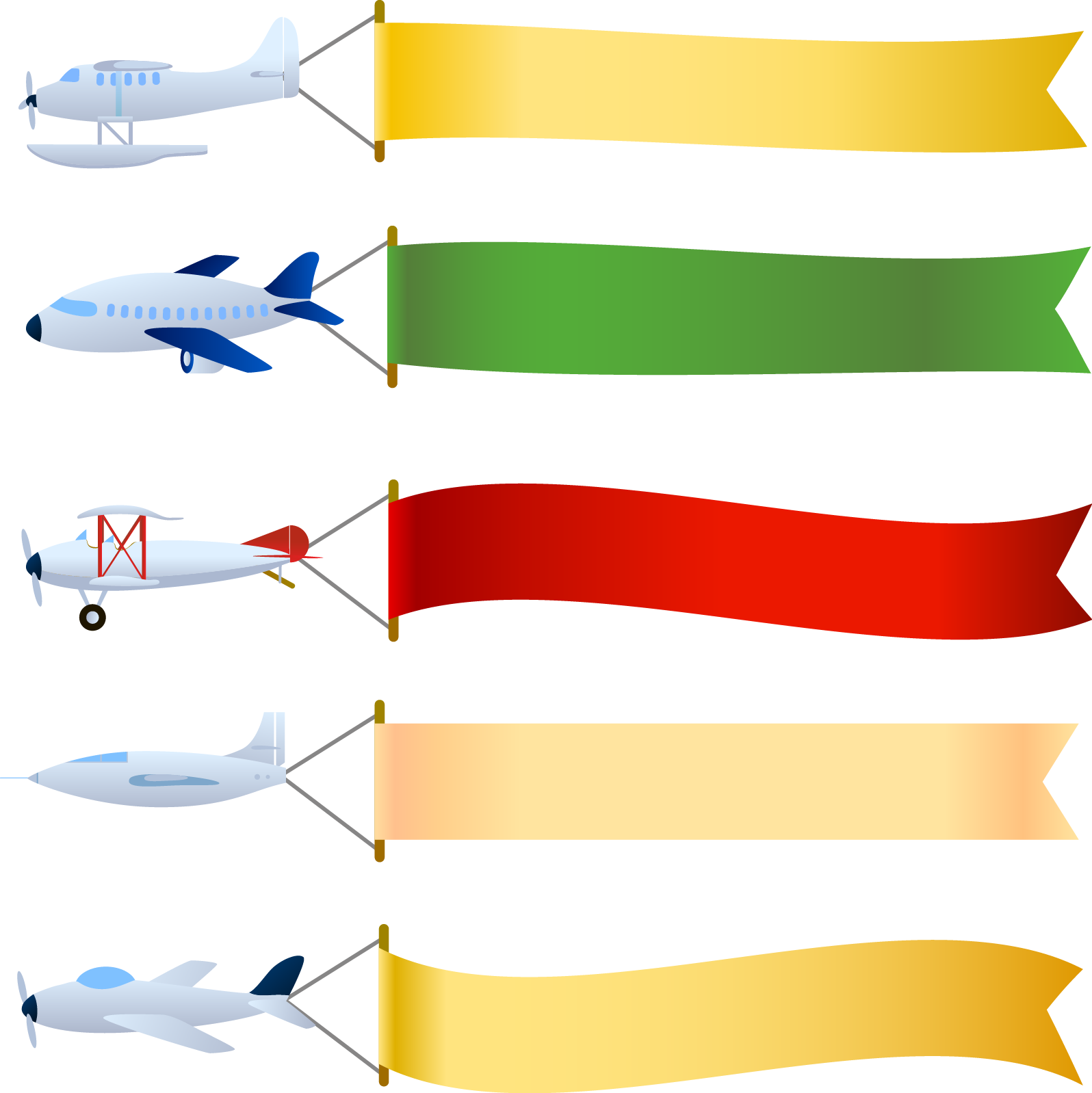 Airplaneswith Banners Illustration