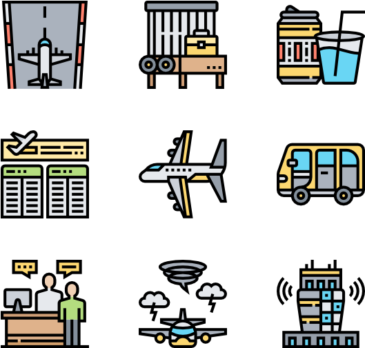 Airport Icons Set