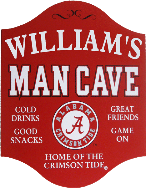 Alabama Crimson Tide Man Cave Sign