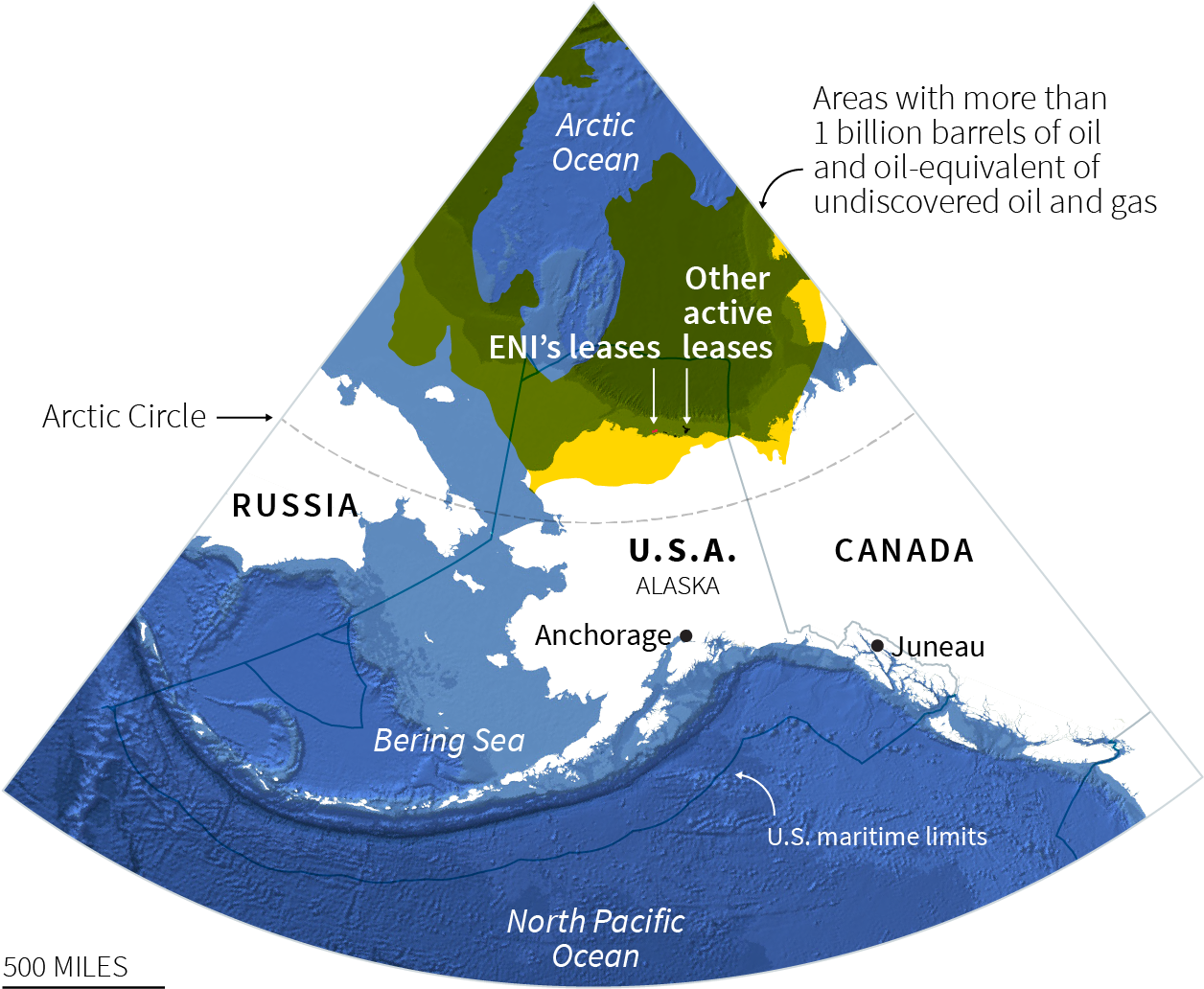 Alaska Arctic Oiland Gas Leases Map