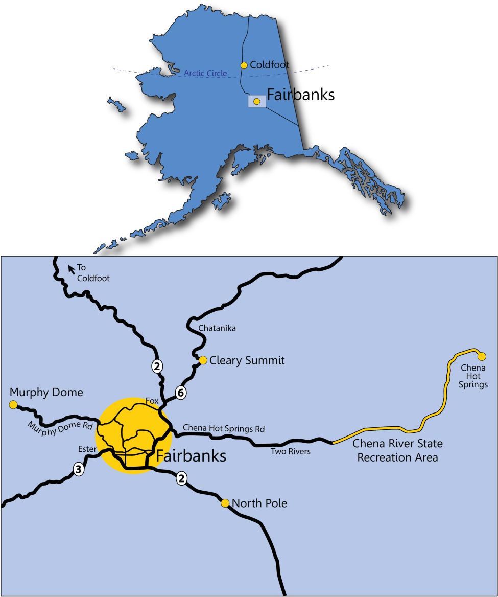 Alaska Fairbanks Area Map