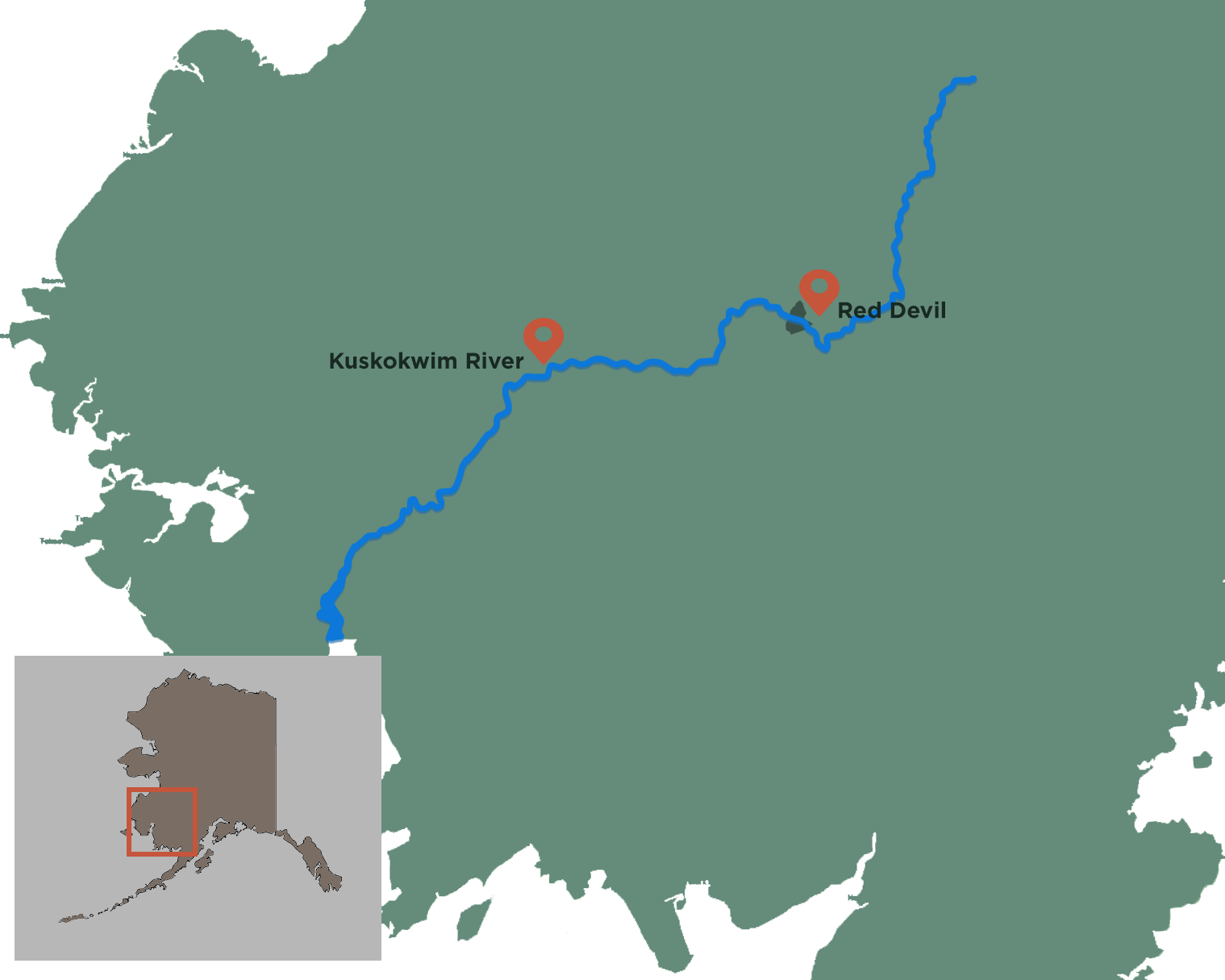 Alaska Kuskokwim River Map