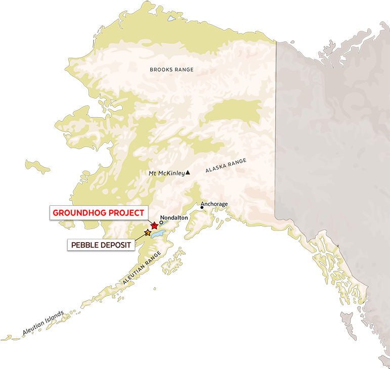 Alaska Map Groundhog Project Pebble Deposit