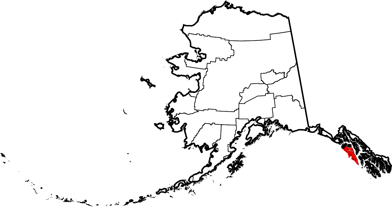 Alaska Map Highlighting Aleutians East Borough