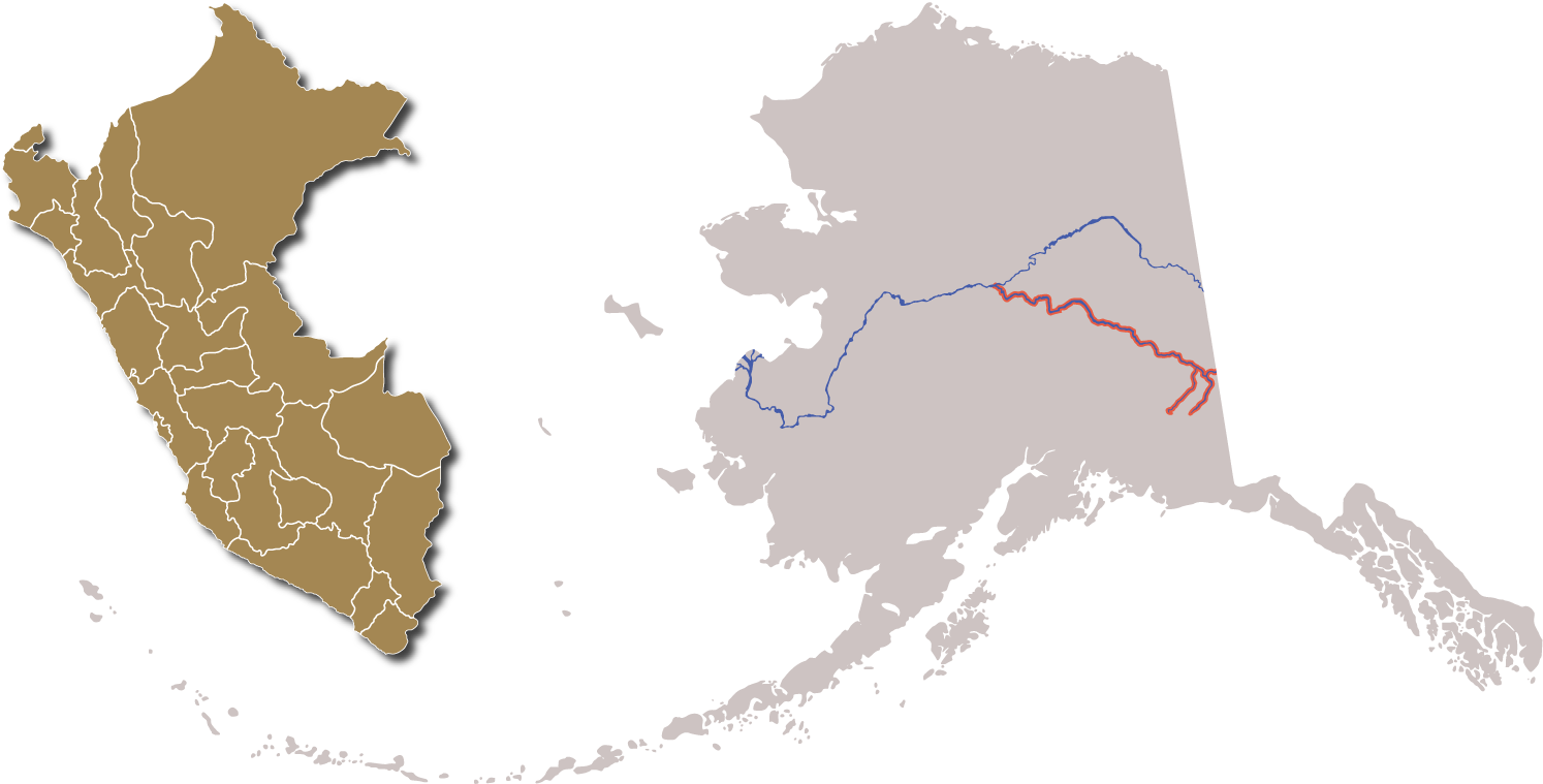 Alaska Mapwith Highlighted Borderand Routes