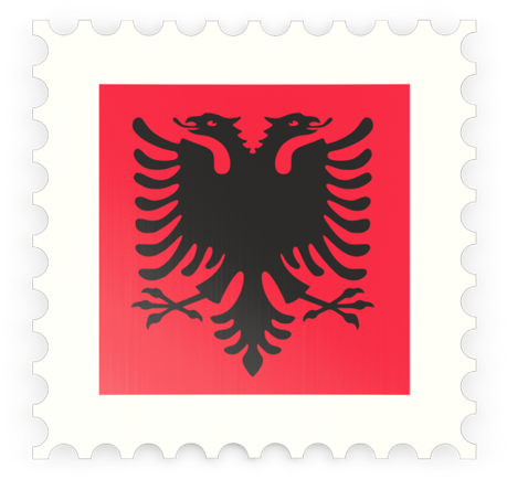 Albanian Flag Stamp