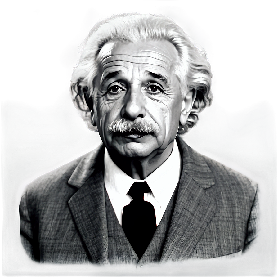 Albert Einstein Black And White Png Miy4