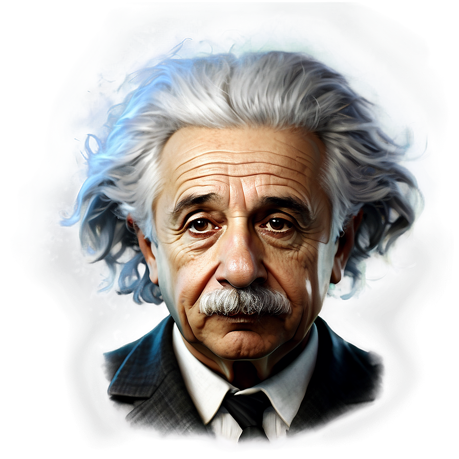 Albert Einstein Matte Painting Png 68