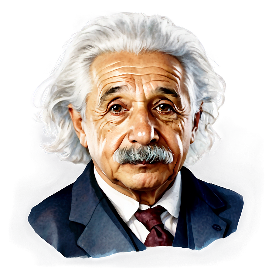 Albert Einstein Watercolor Art Png 41