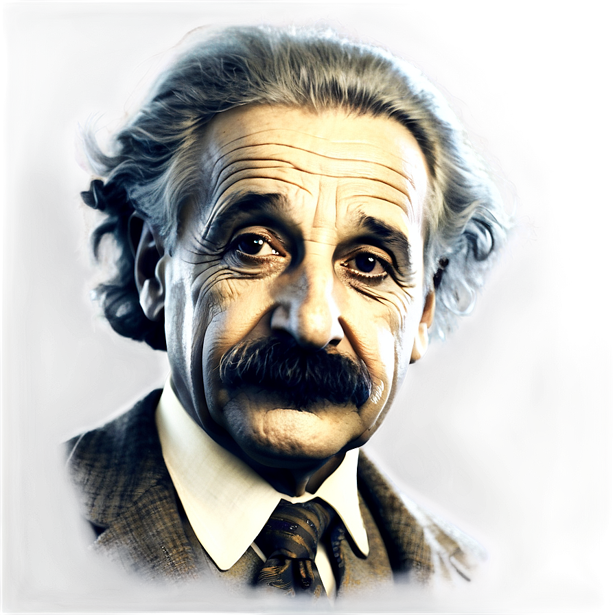 Albert Einstein With Mustache Png 06122024