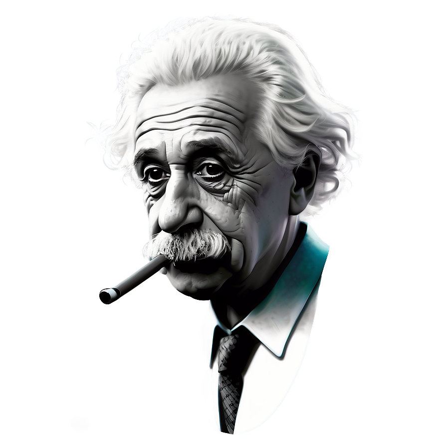 Albert Einstein With Pipe Png 8