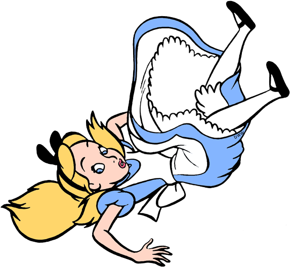 Alice Falling Downthe Rabbit Hole