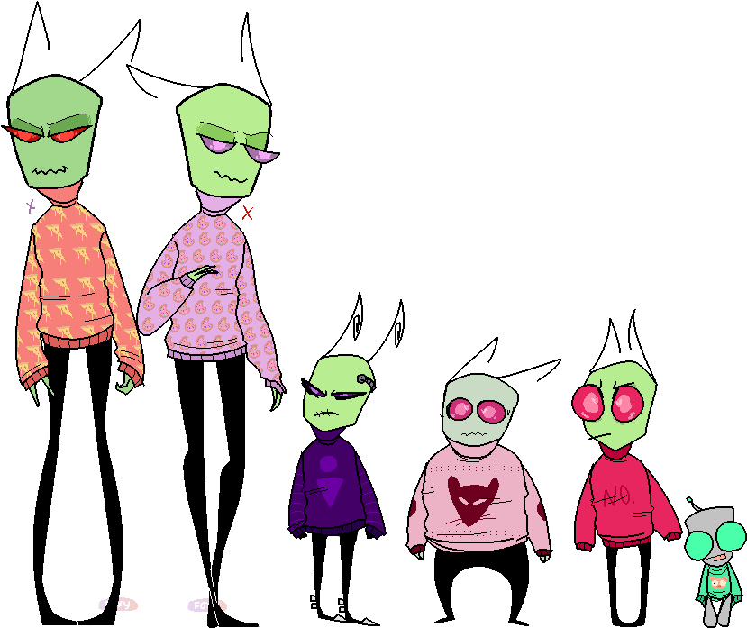 Alien Charactersin Various Outfits