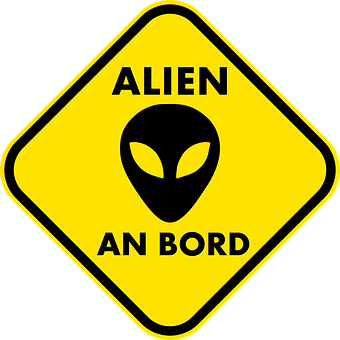 Alien On Board Sign