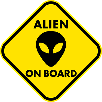 Alien On Board Sign