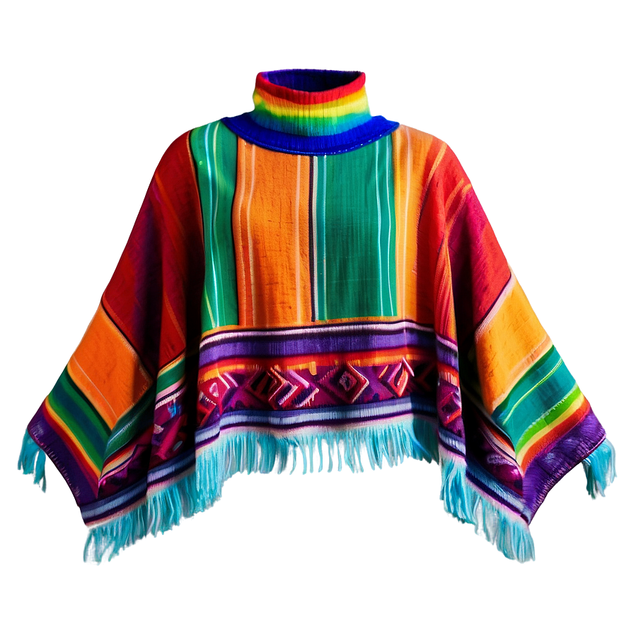 All-season Mexican Poncho Png 86