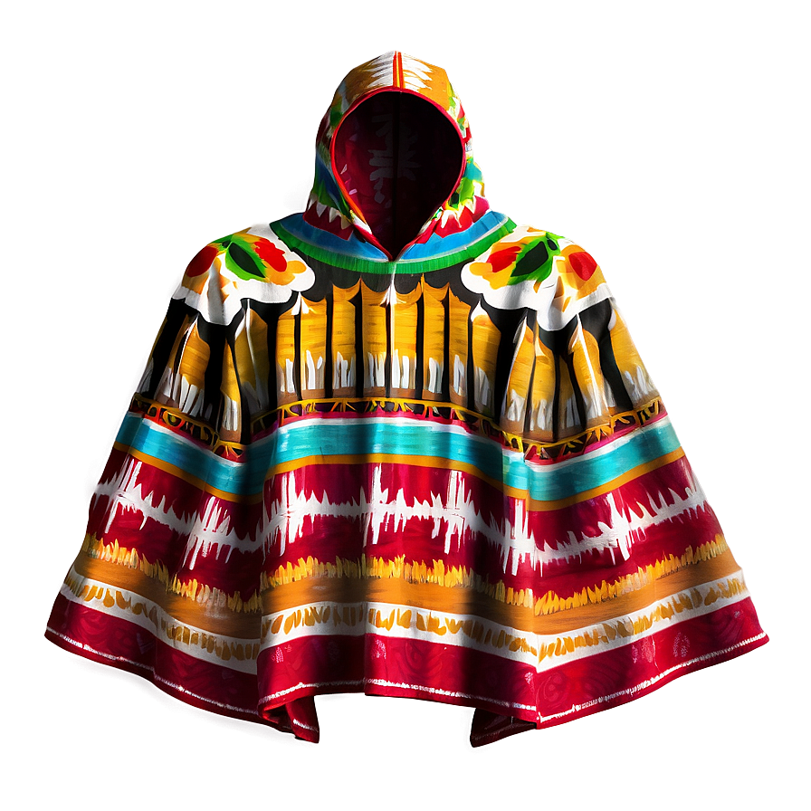 All-season Mexican Poncho Png Lon41